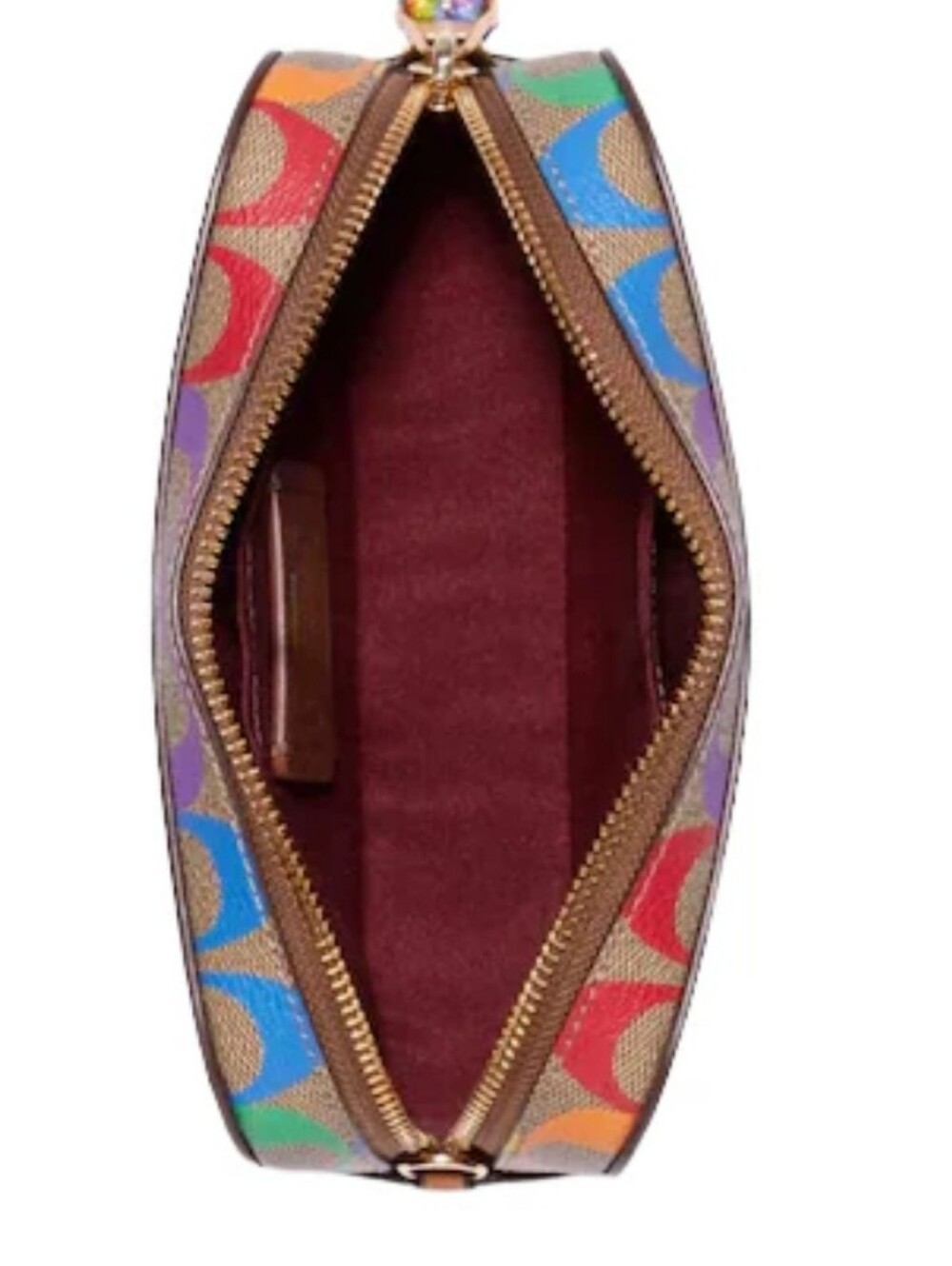 Coach C4227 Mini Camera Bag In Rainbow Signature Canvas NWT - Picture 10 of 10